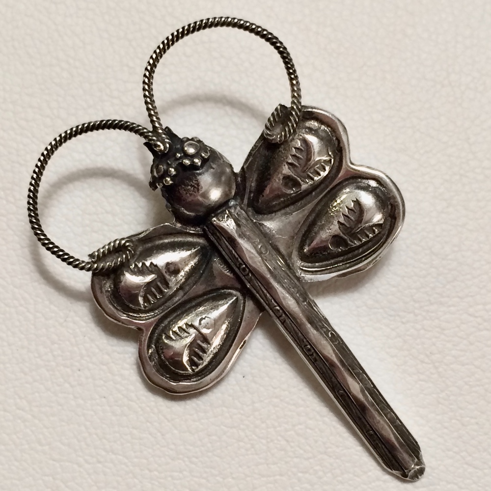 Joe Eby Sterling Dragonfly Pin